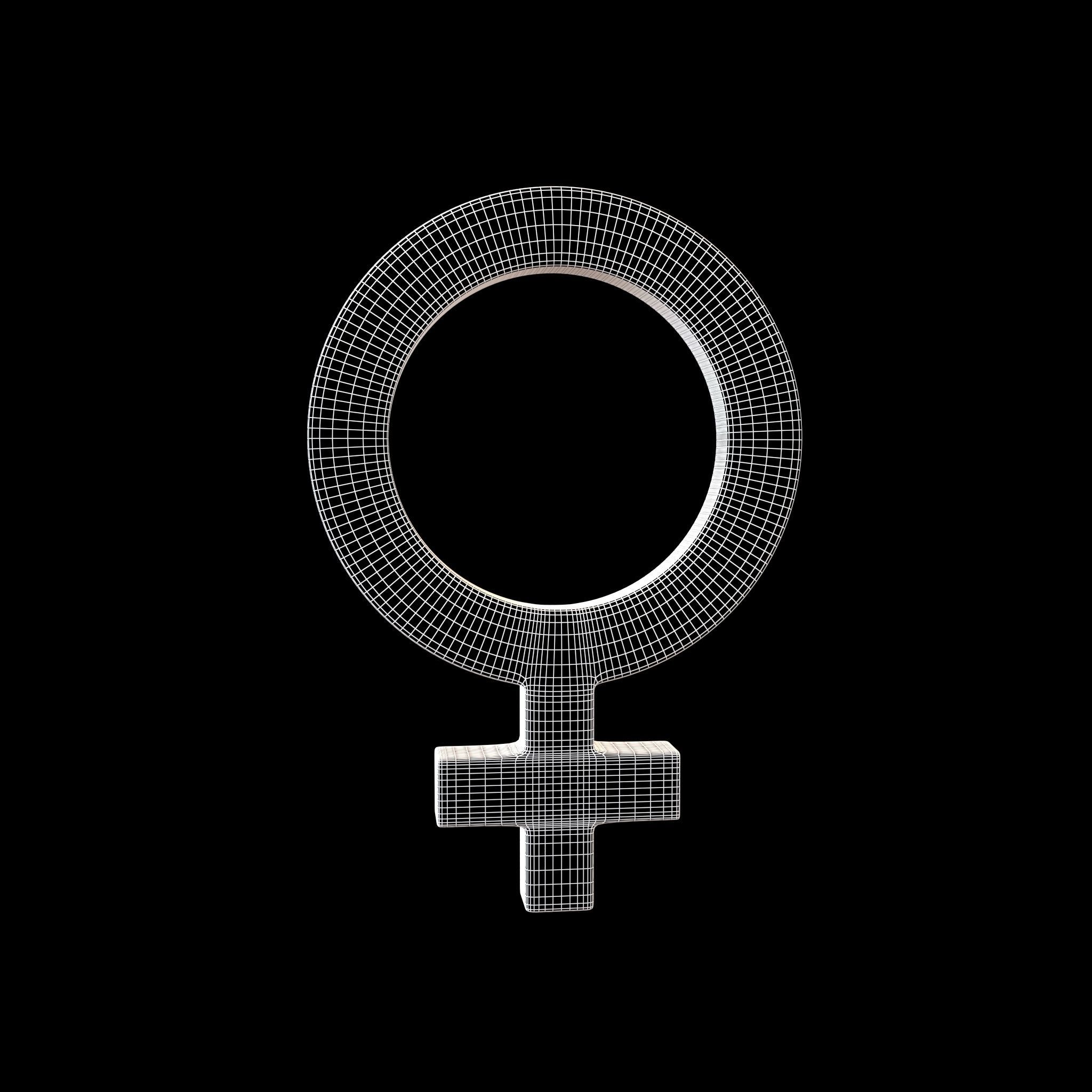 Gender Symbol v3 001 Low-poly 3D model_4