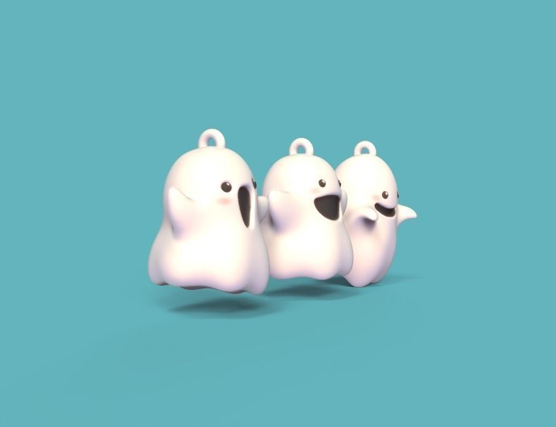 Happy Ghosts 3D print model_2