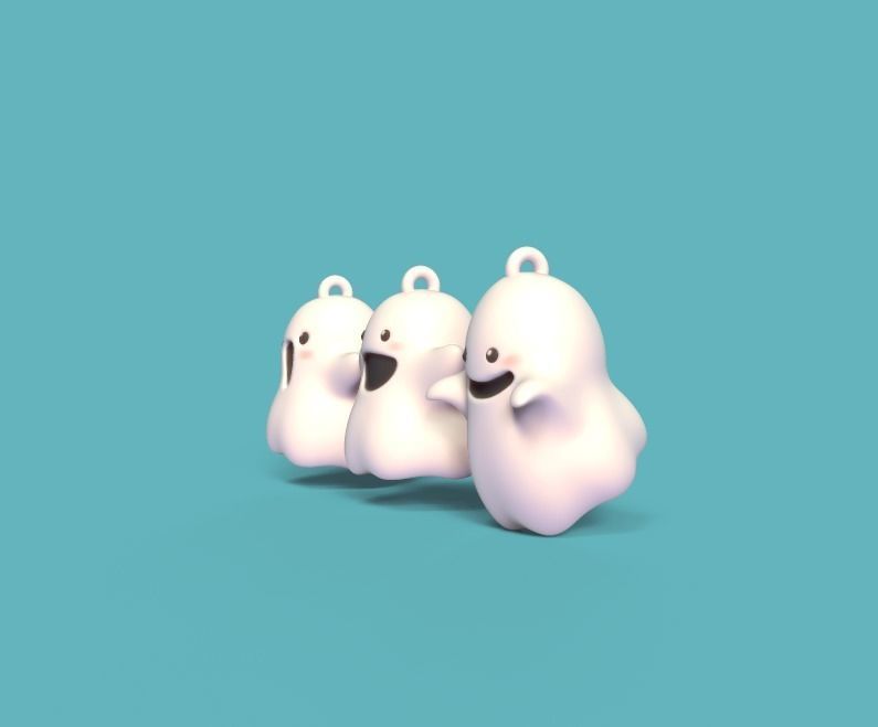 Happy Ghosts 3D print model_1