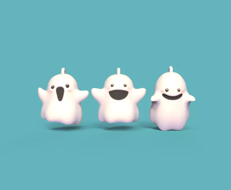 Happy Ghosts 3D print model_0