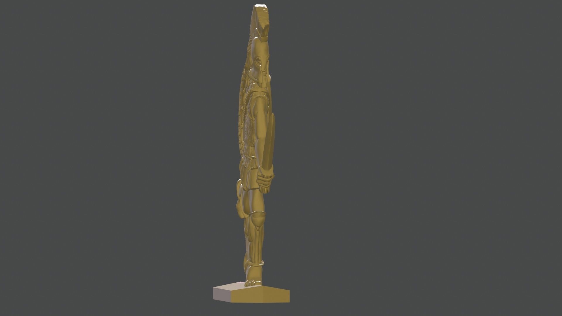 greek hoplite with sword 13 3D print model_9