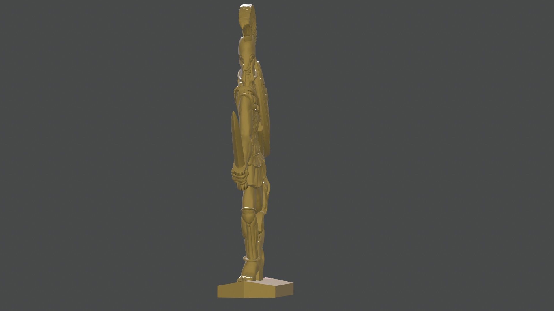 greek hoplite with sword 13 3D print model_8