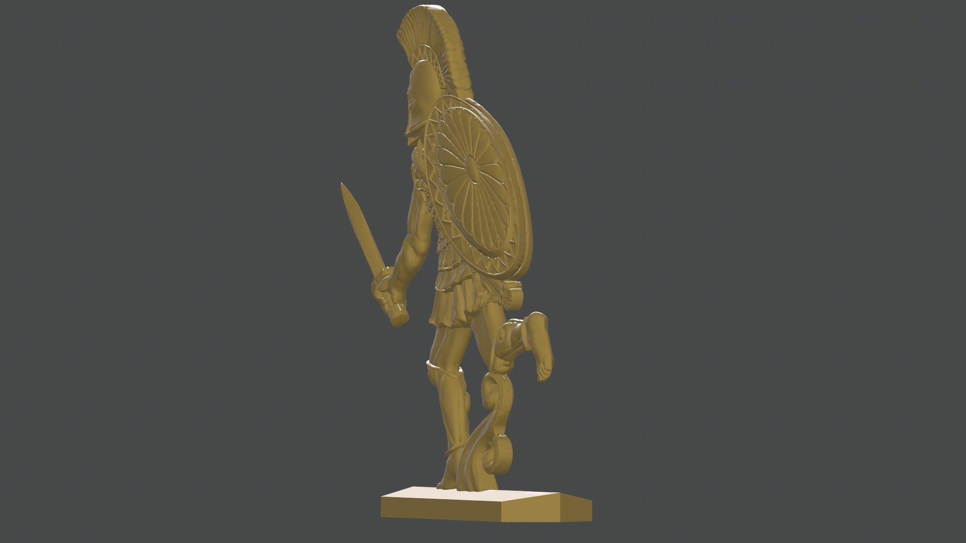 greek hoplite with sword 13 3D print model_24
