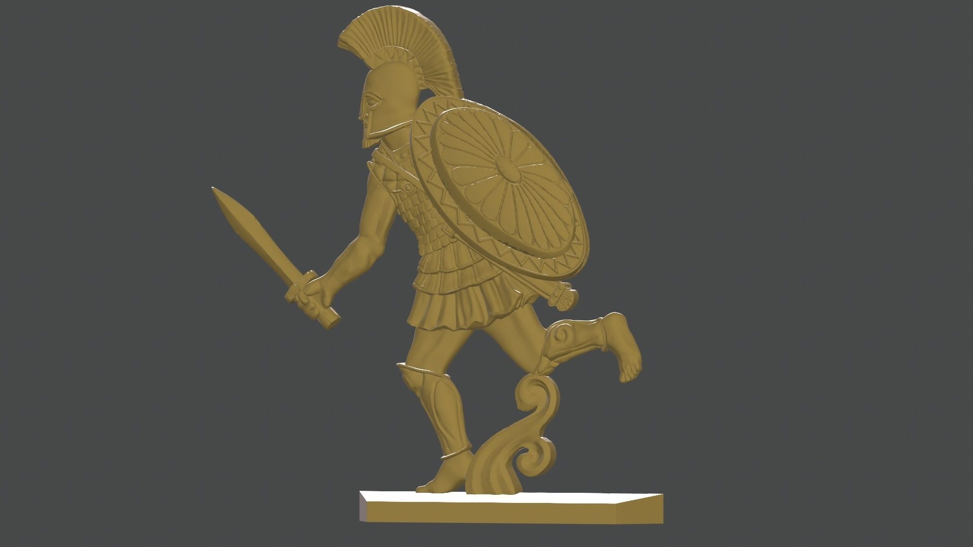 greek hoplite with sword 13 3D print model_27