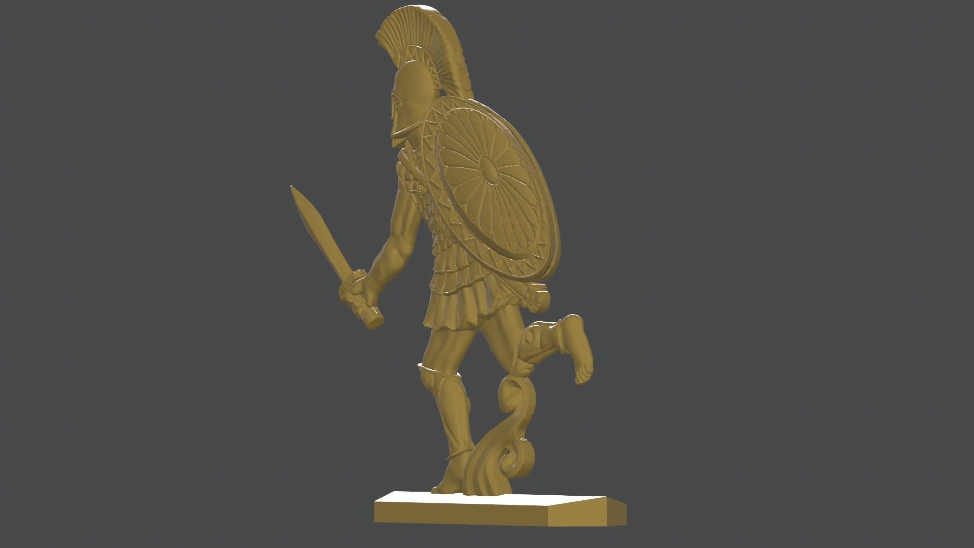 greek hoplite with sword 13 3D print model_25