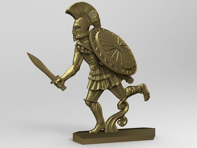 greek hoplite with sword 13 3D print model