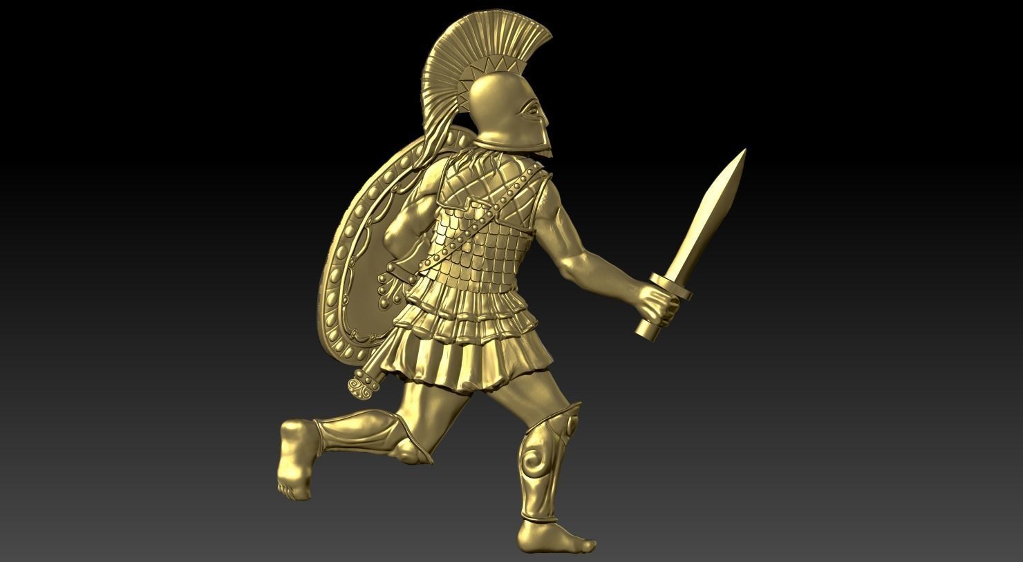 greek hoplite with sword 13 3D print model_29
