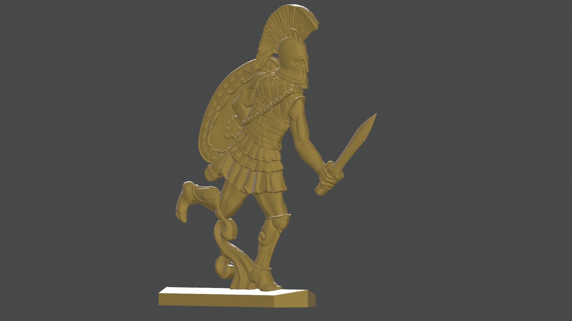greek hoplite with sword 13 3D print model_12
