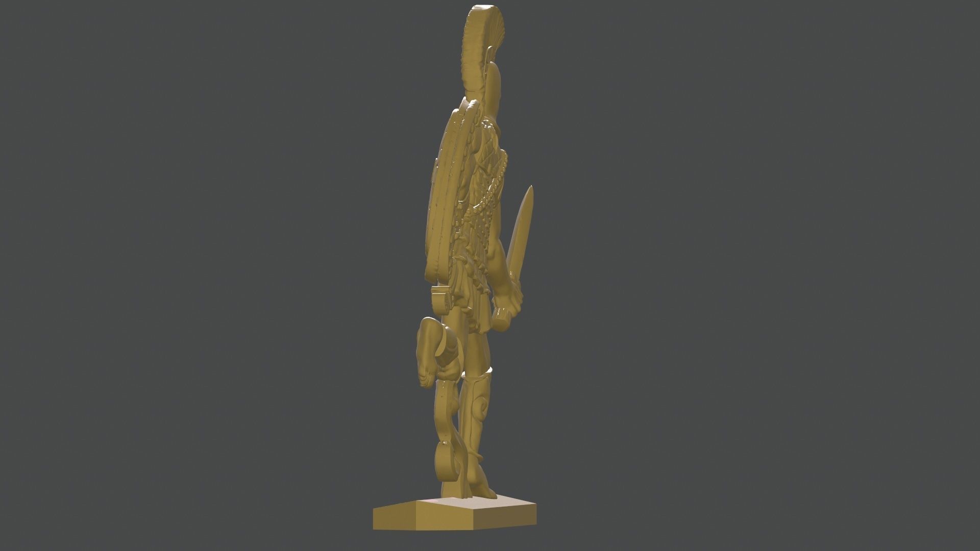 greek hoplite with sword 13 3D print model_21