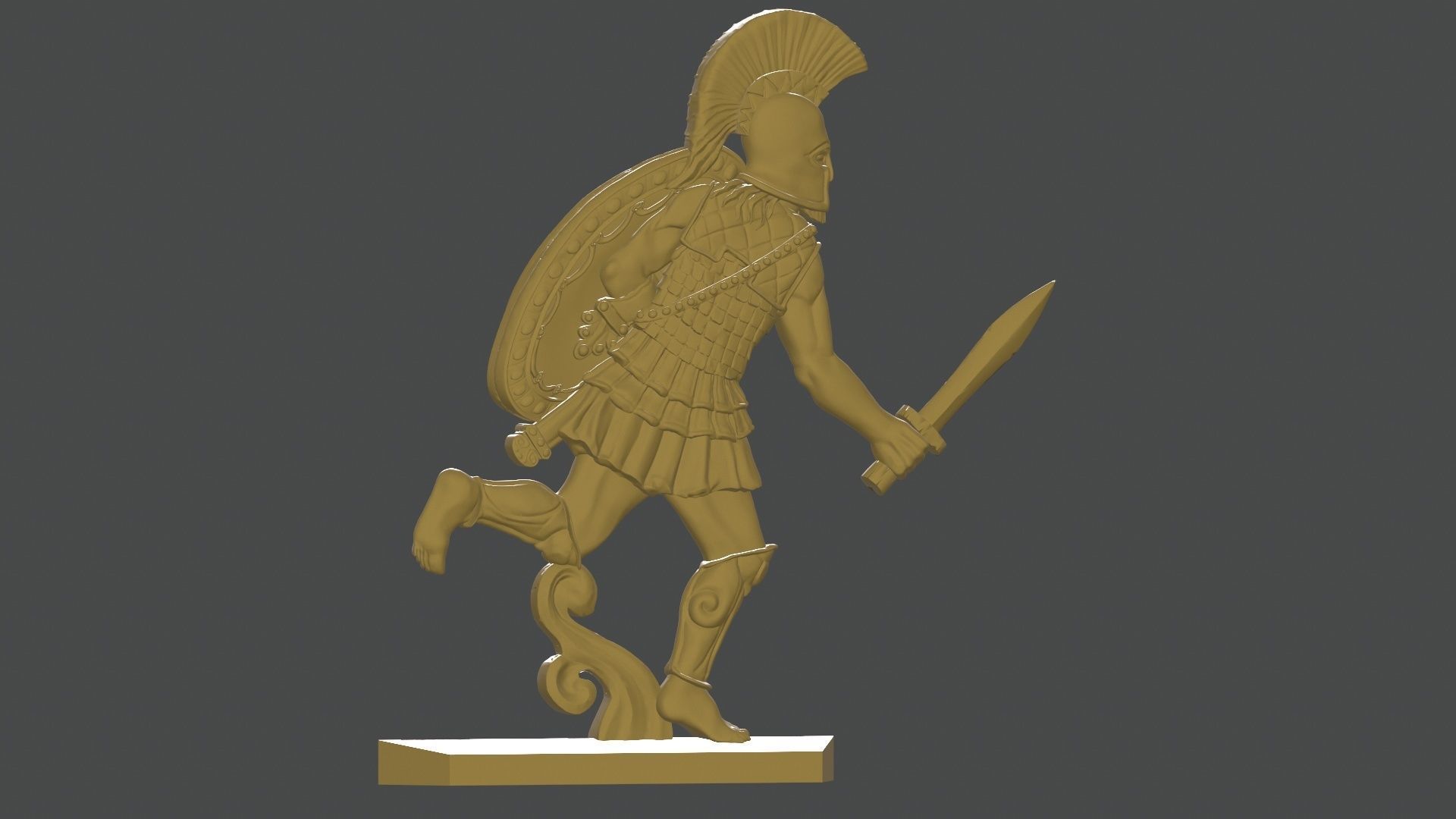 greek hoplite with sword 13 3D print model_17