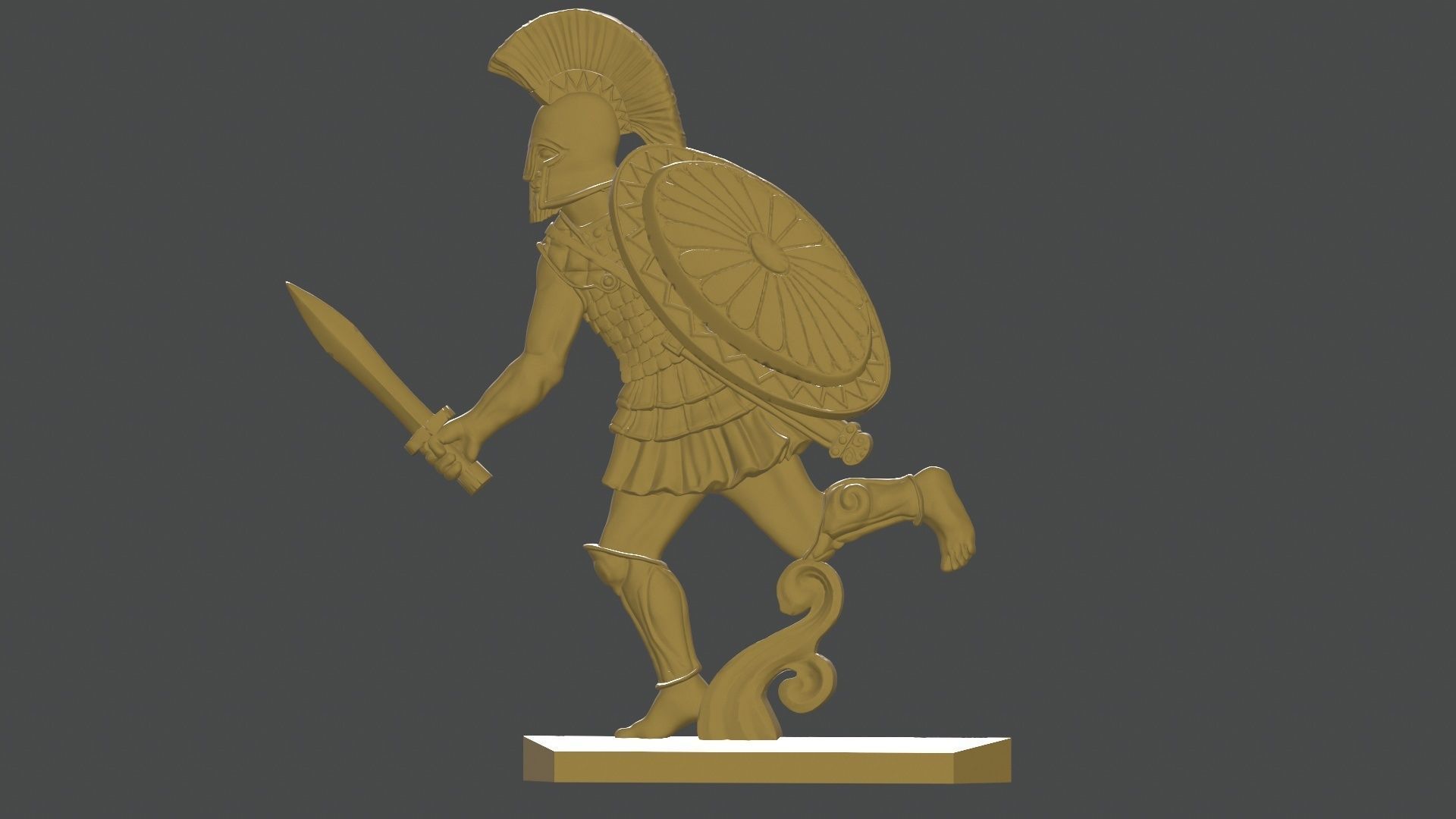 greek hoplite with sword 13 3D print model_28