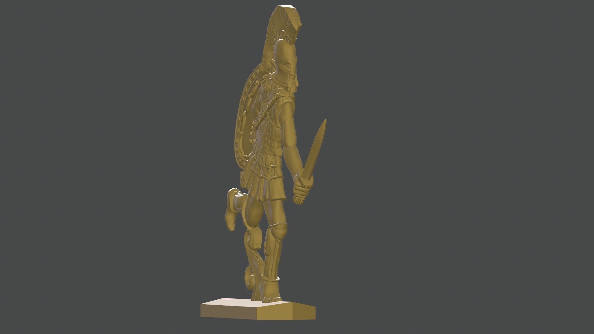greek hoplite with sword 13 3D print model_10