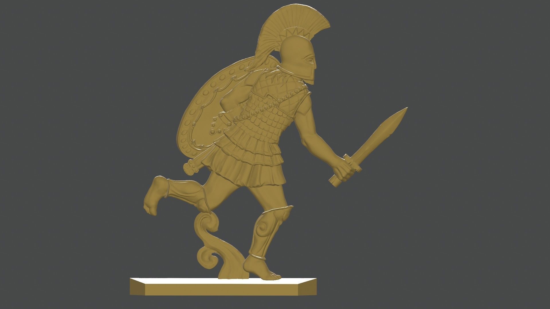 greek hoplite with sword 13 3D print model_15