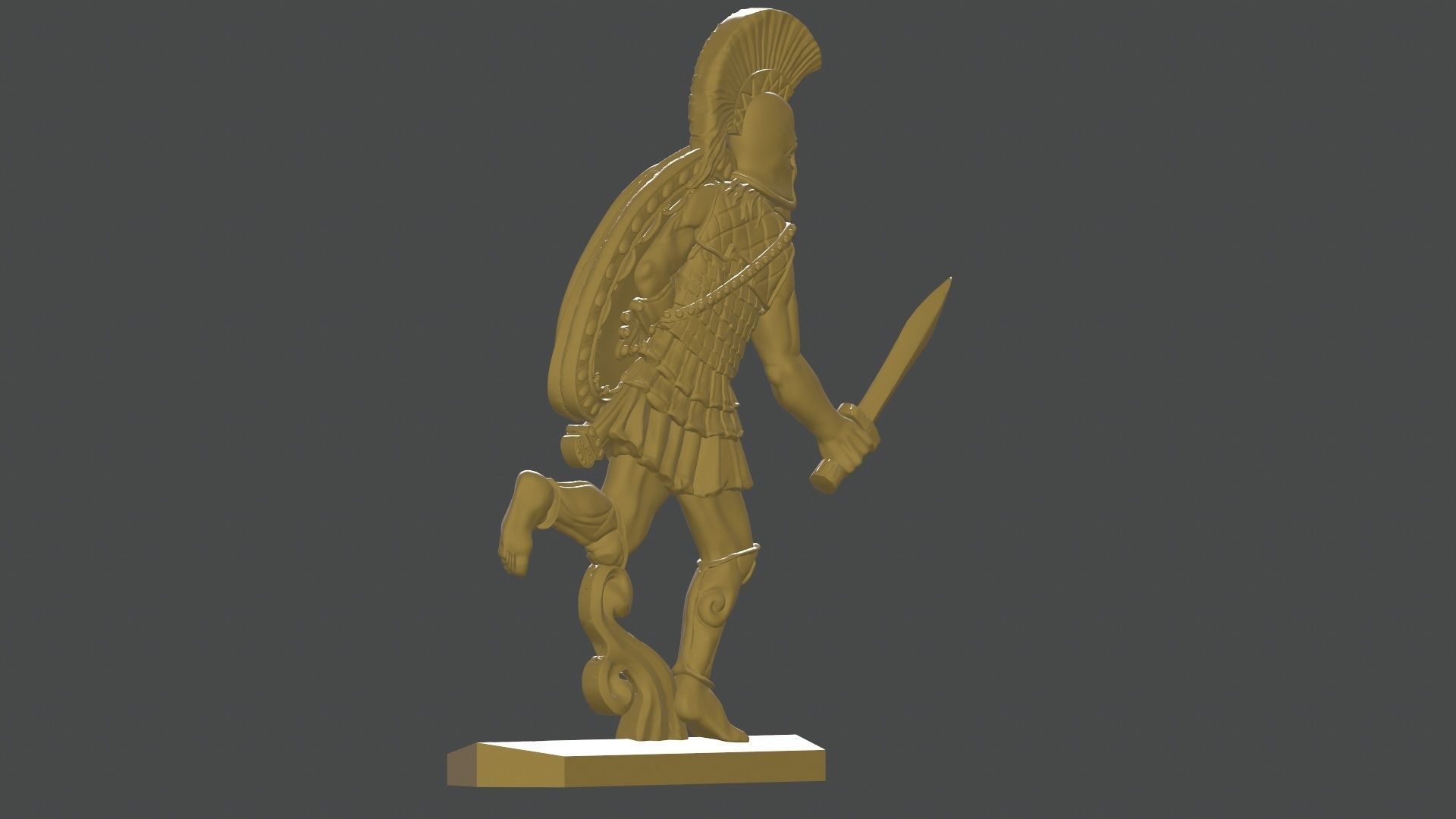 greek hoplite with sword 13 3D print model_19