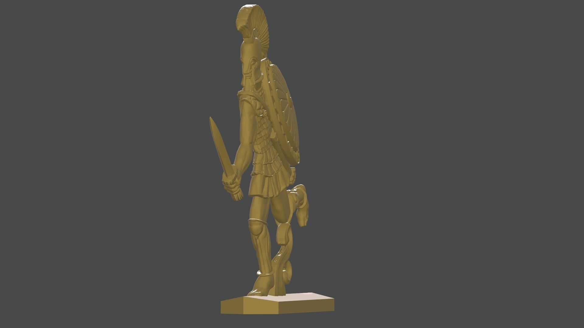 greek hoplite with sword 13 3D print model_7