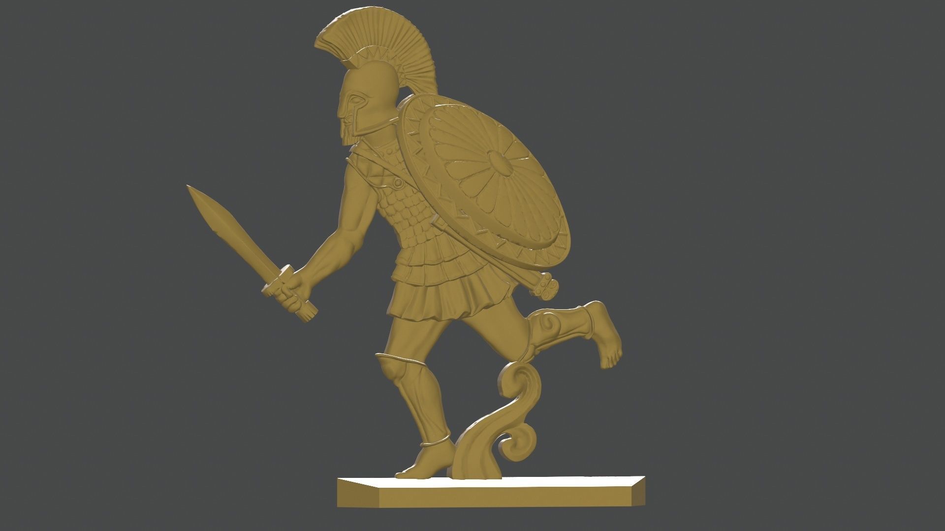 greek hoplite with sword 13 3D print model_3
