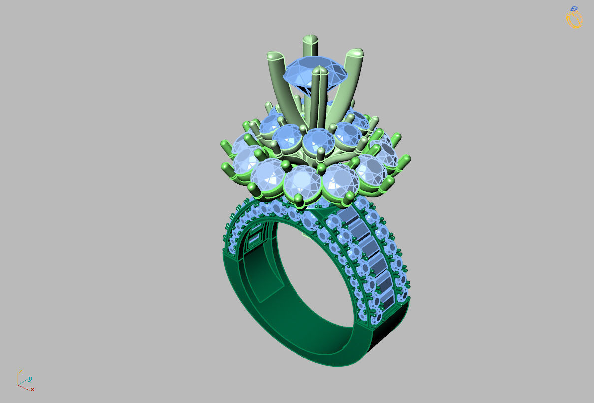 RING DIAMOND 3D print model_1