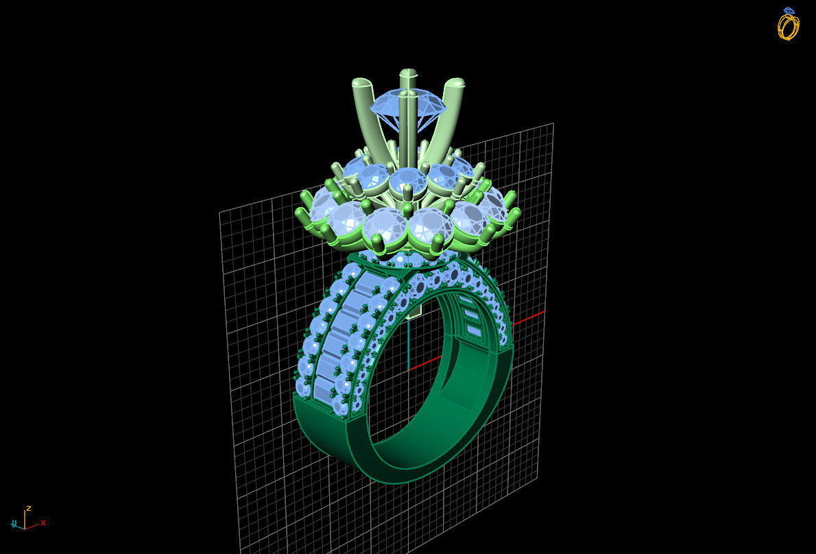 RING DIAMOND 3D print model_3