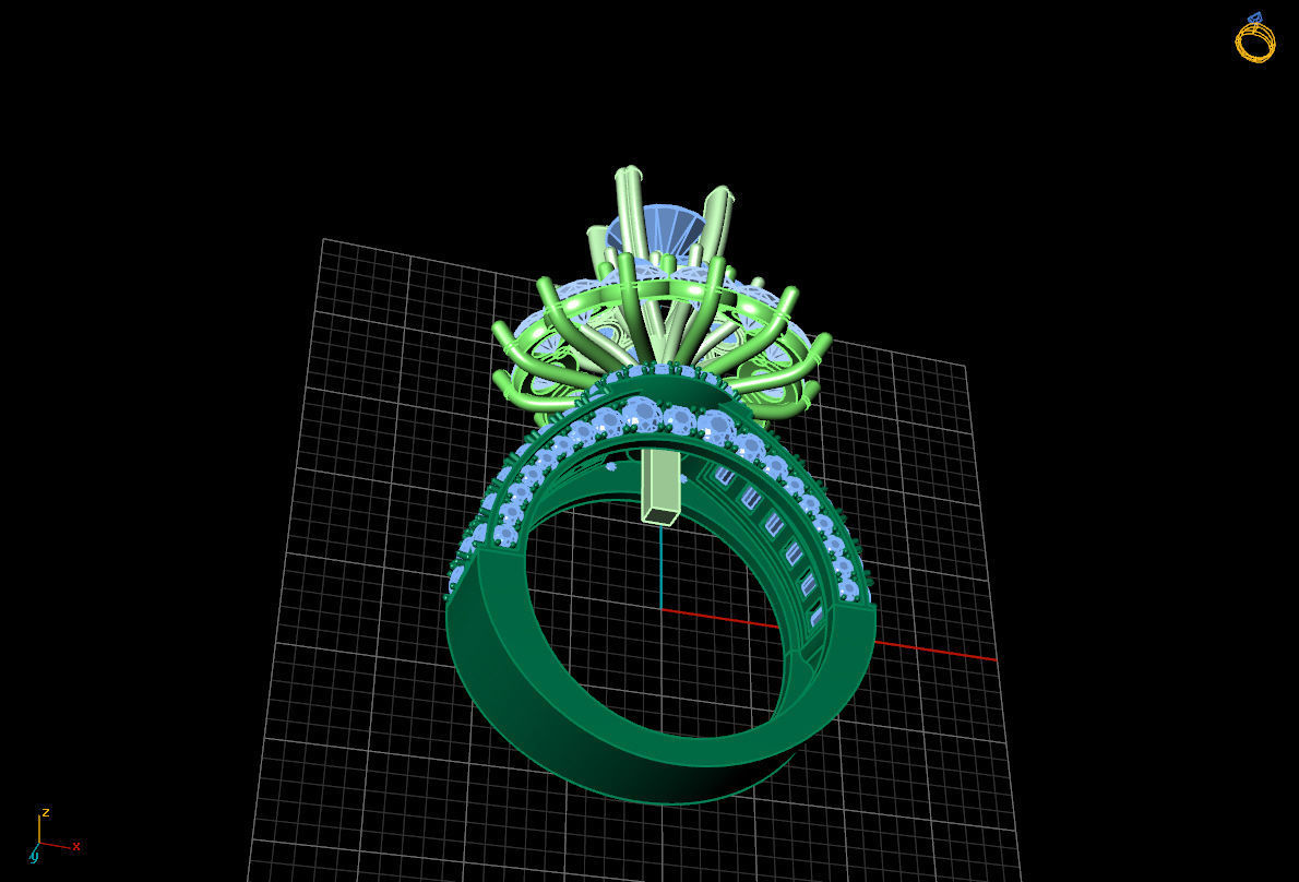 RING DIAMOND 3D print model_2