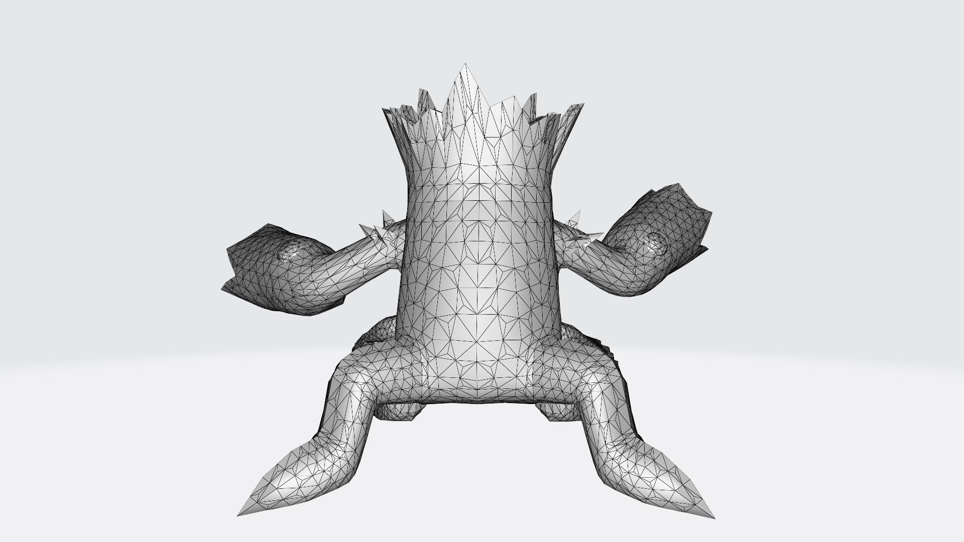Woodmon tree stump with hole in it 3D print model_9