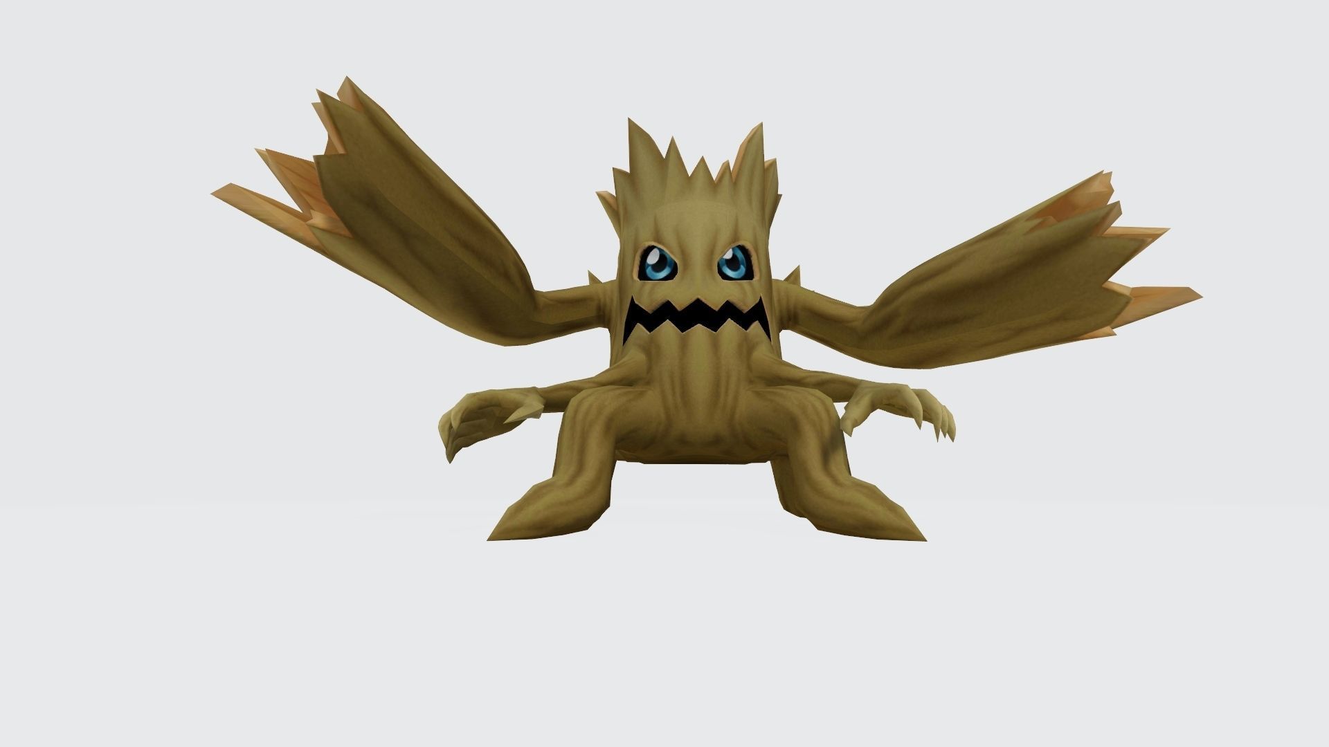 Woodmon tree stump with hole in it 3D print model_4