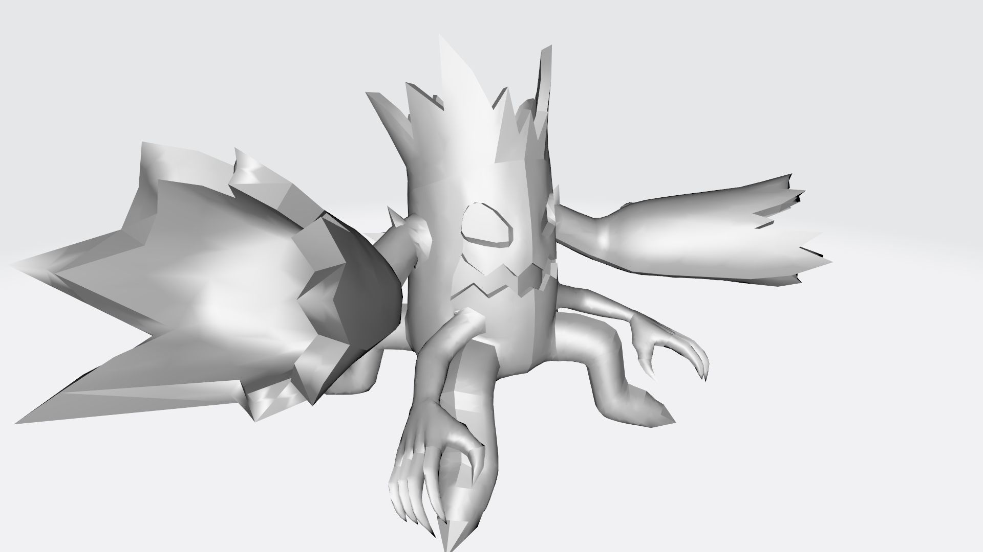 Woodmon tree stump with hole in it 3D print model_12