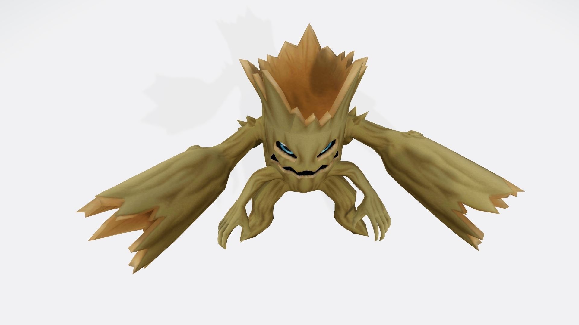 Woodmon tree stump with hole in it 3D print model_5