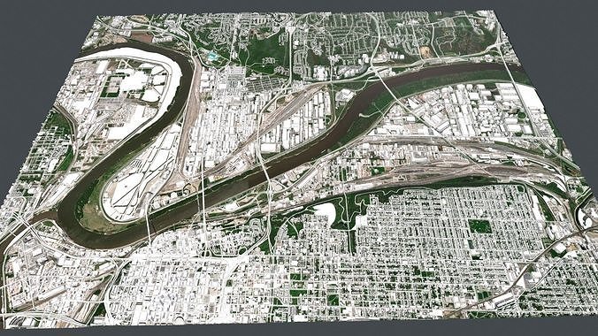 Cityscape  Kansas City Missouri USA 3D model