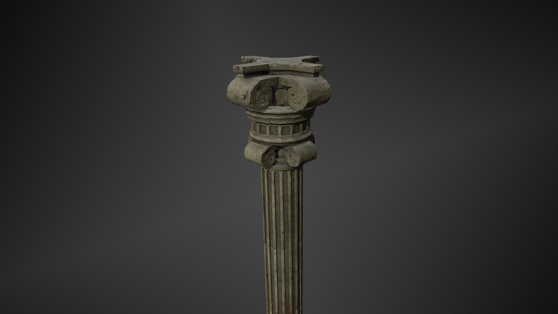 old pillar 3d model Low-poly 3D model_1