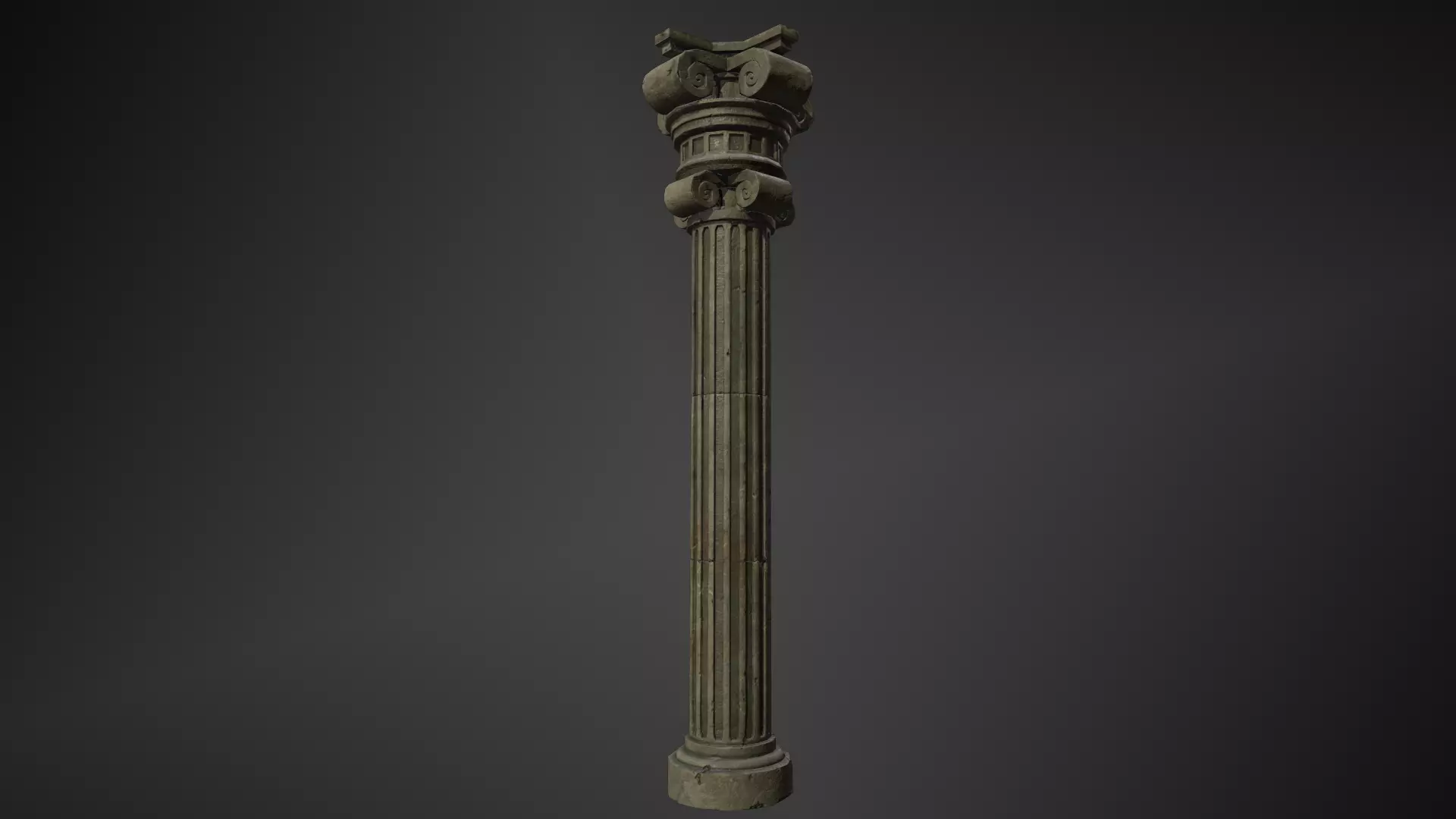 old pillar 3d model Low-poly 3D model_0