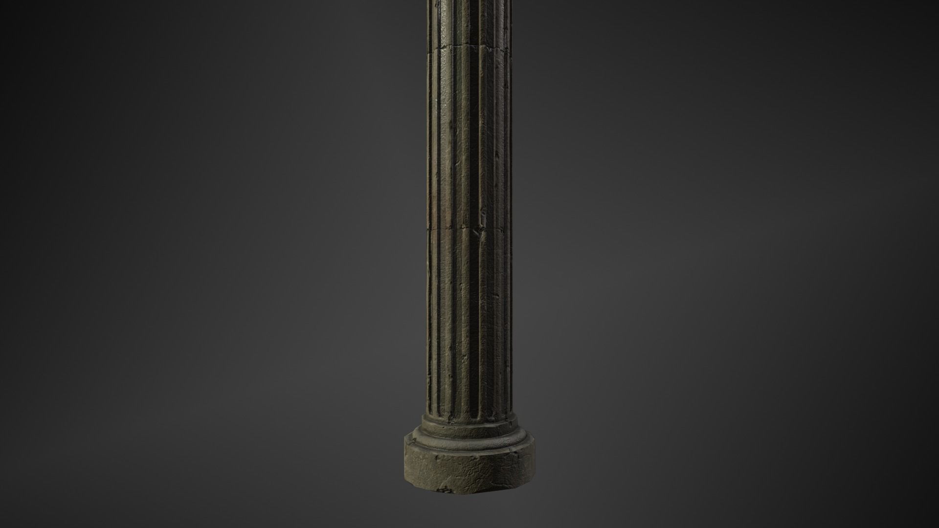 old pillar 3d model Low-poly 3D model_2