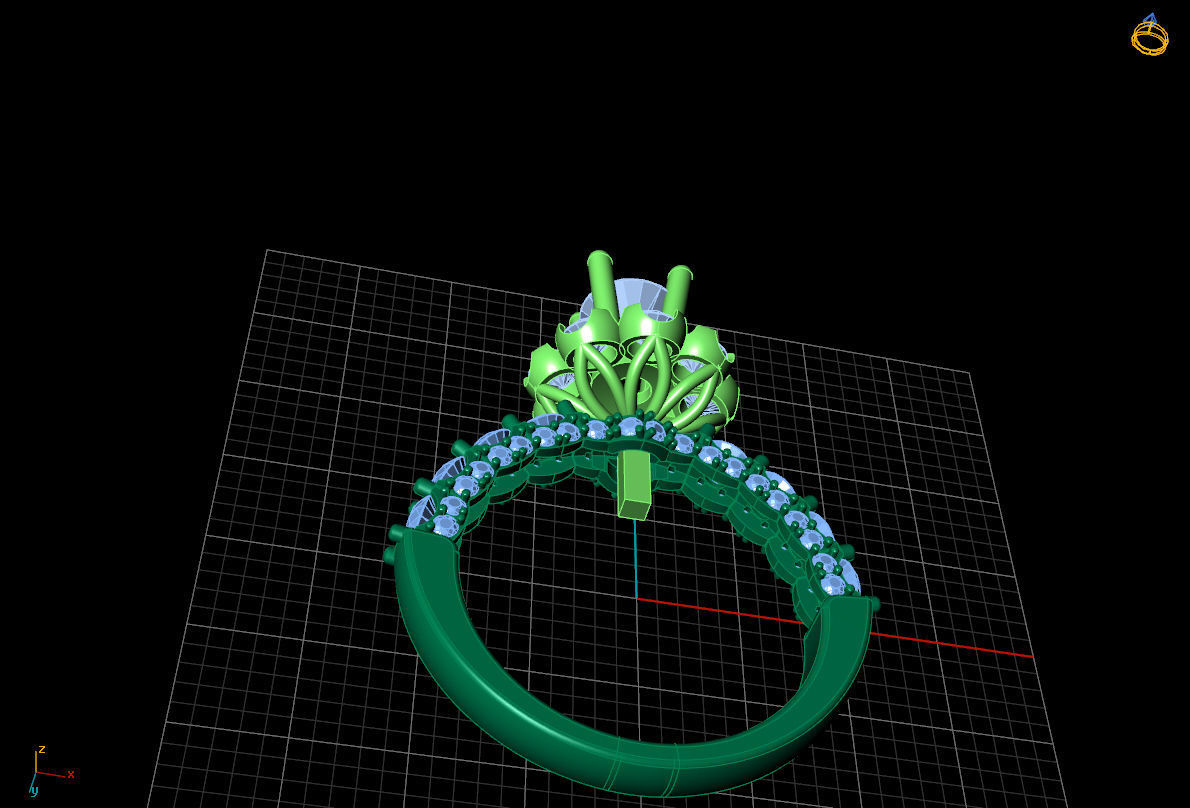 RING DIAMOND 3D print model_3