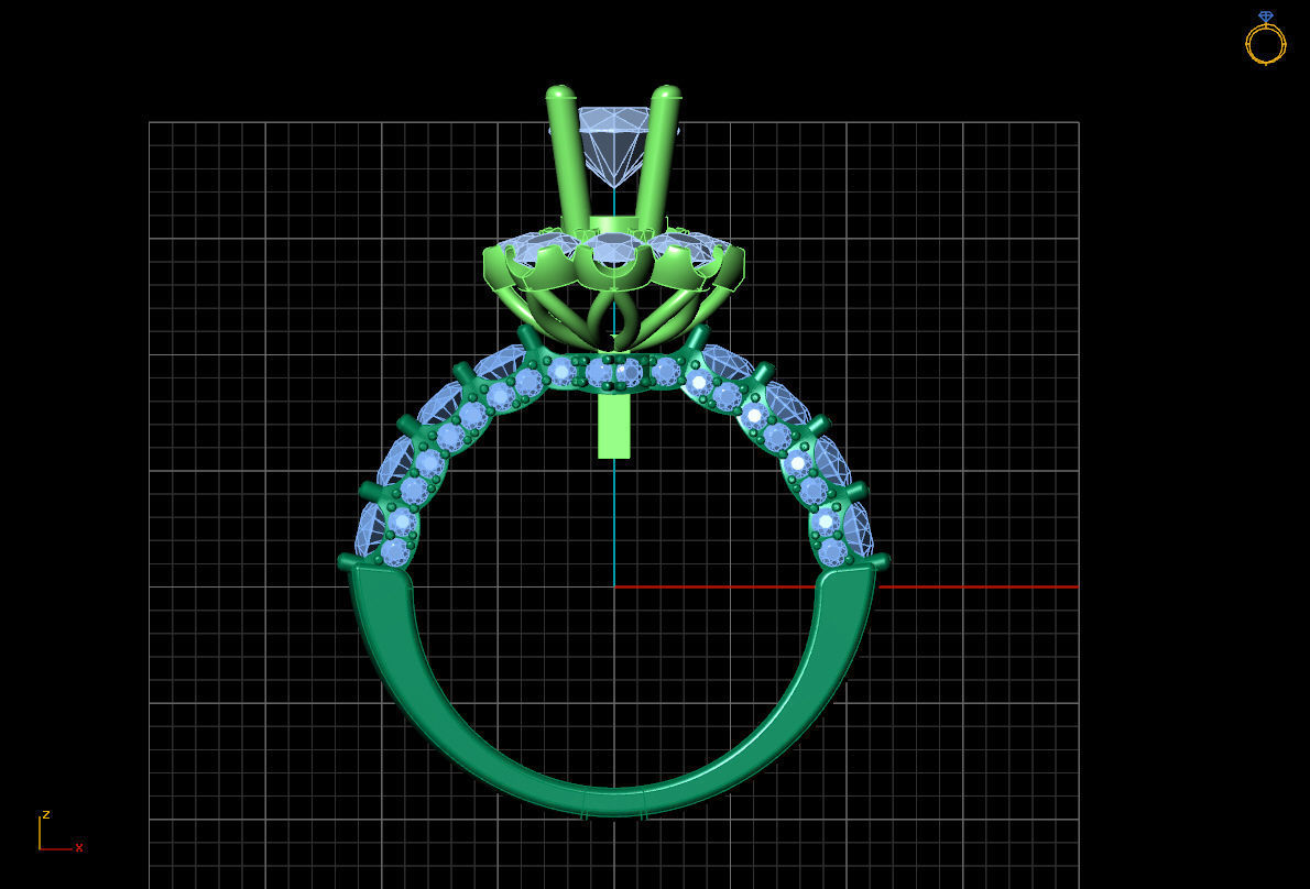 RING DIAMOND 3D print model_2