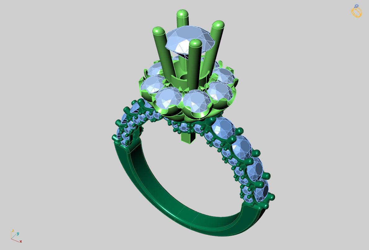RING DIAMOND 3D print model_1