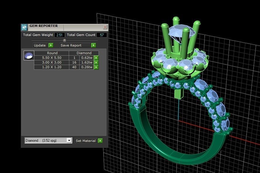 RING DIAMOND 3D print model_4