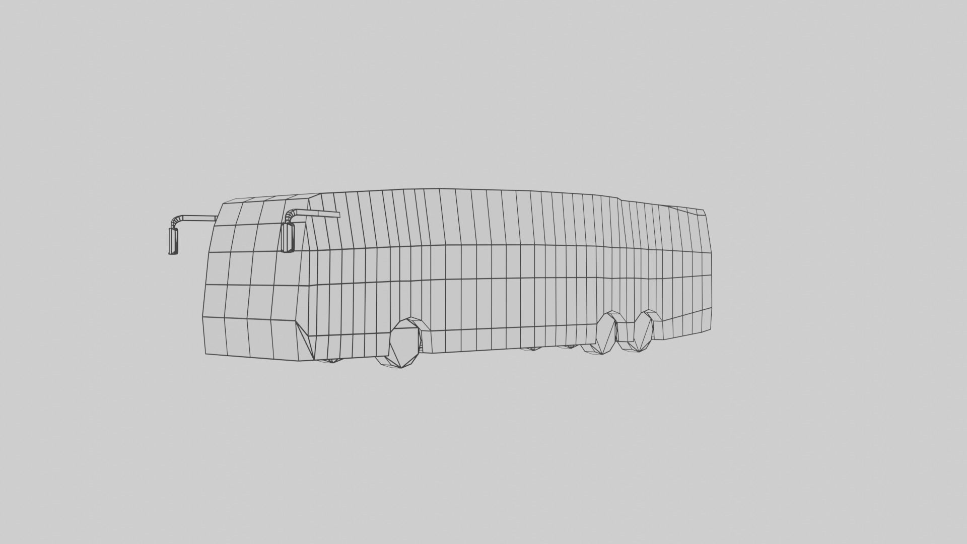 Low-poly Touring Coach Low-poly 3D model_1