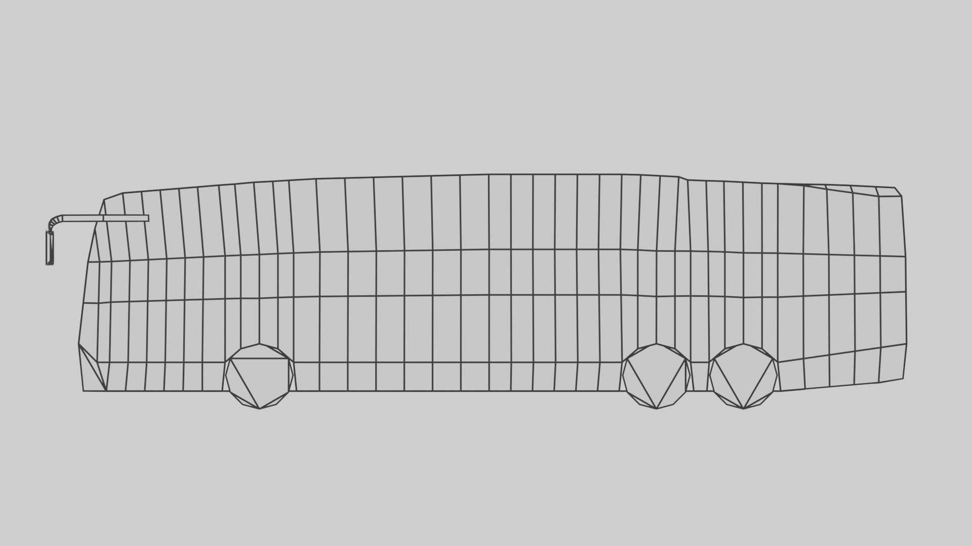 Low-poly Touring Coach Low-poly 3D model_11