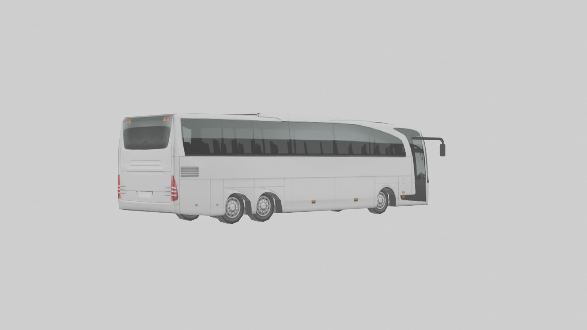 Low-poly Touring Coach Low-poly 3D model_4
