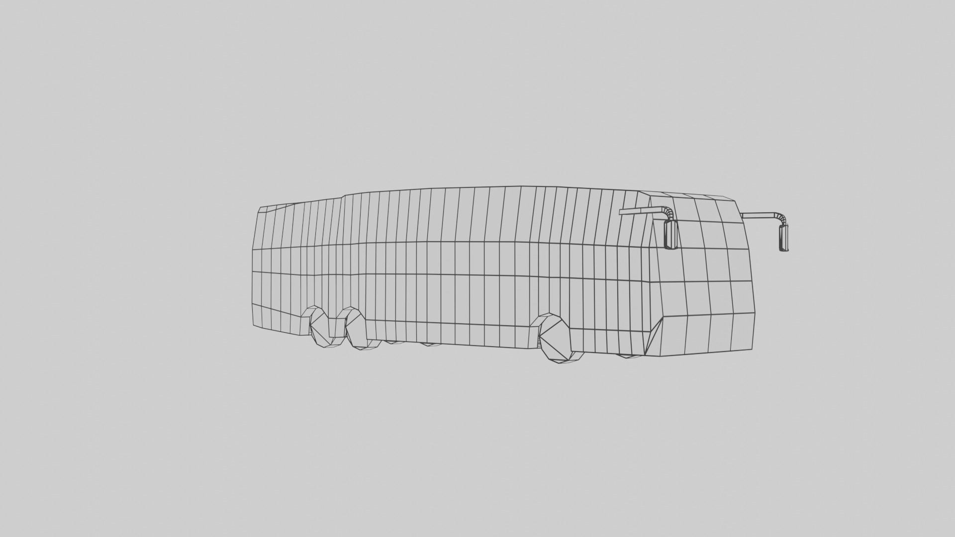 Low-poly Touring Coach Low-poly 3D model_7