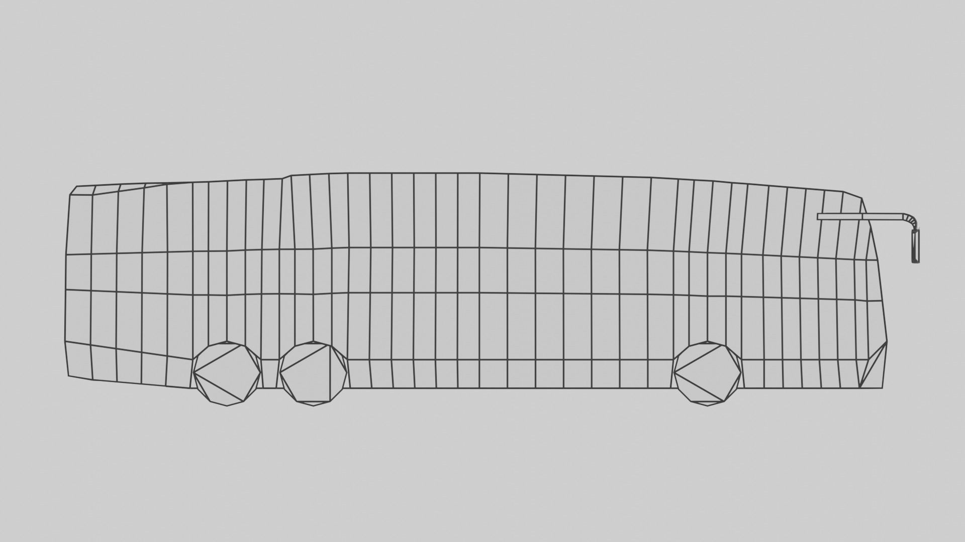 Low-poly Touring Coach Low-poly 3D model_13