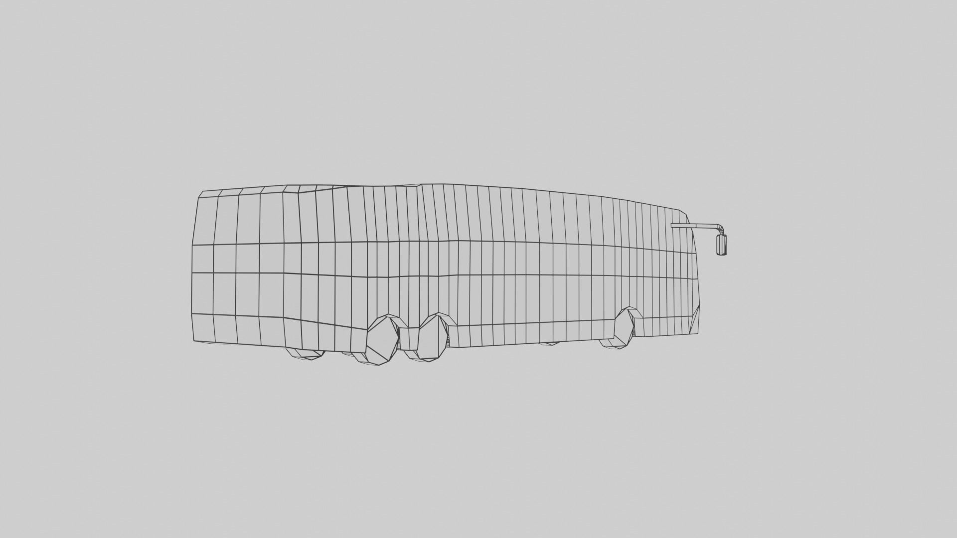Low-poly Touring Coach Low-poly 3D model_5
