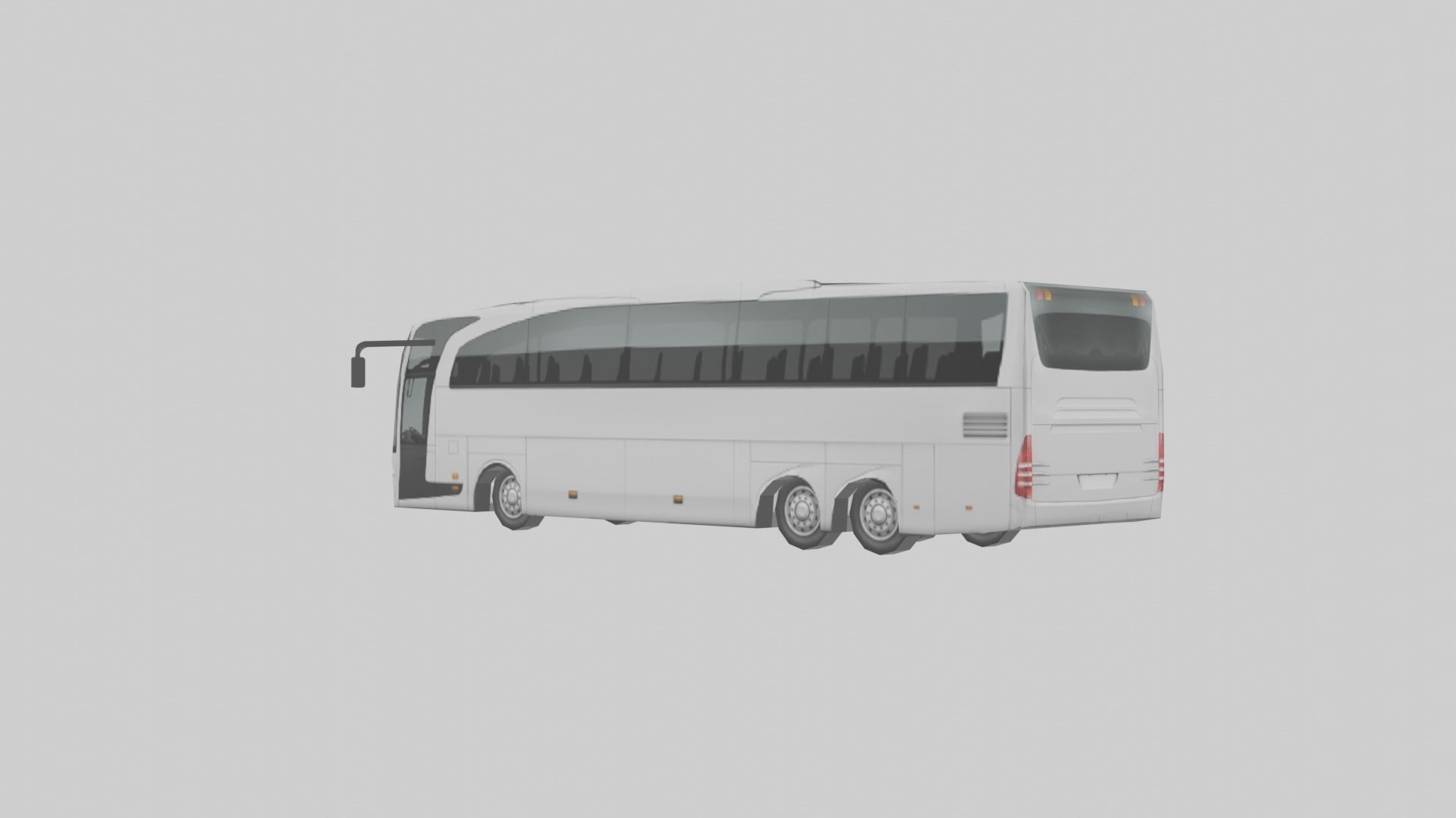 Low-poly Touring Coach Low-poly 3D model_2