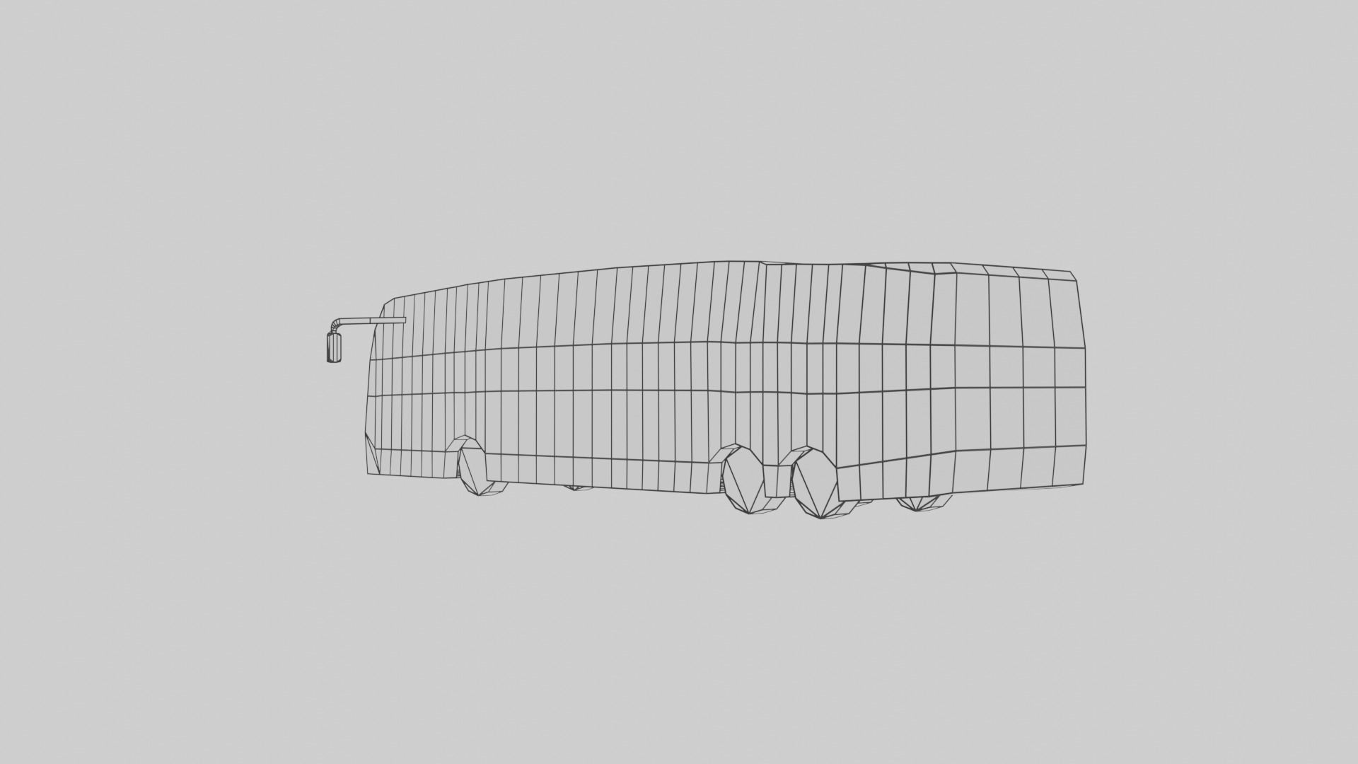 Low-poly Touring Coach Low-poly 3D model_3