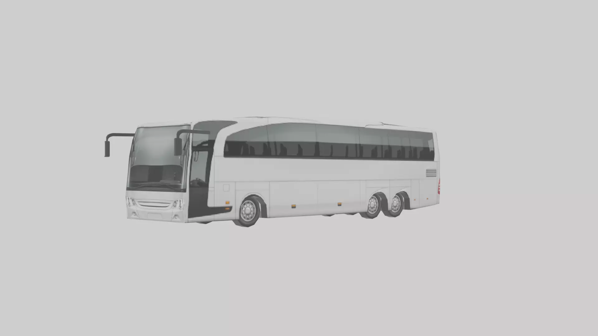 Low-poly Touring Coach Low-poly 3D model_0
