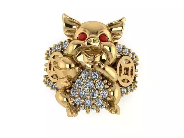 RING DIAMOND PIG