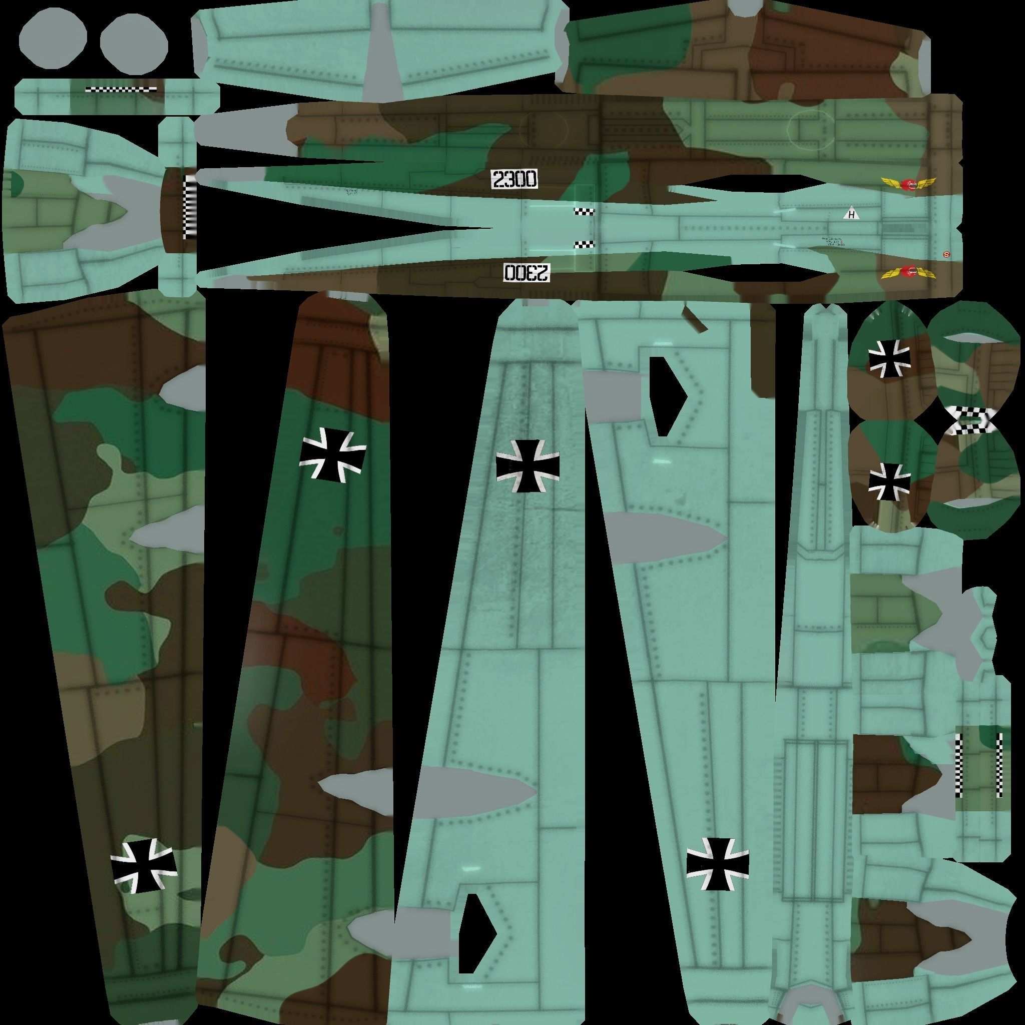 Messerschmitt ME-264 Amerika Bomber WW2 bomber Low-poly 3D model_18