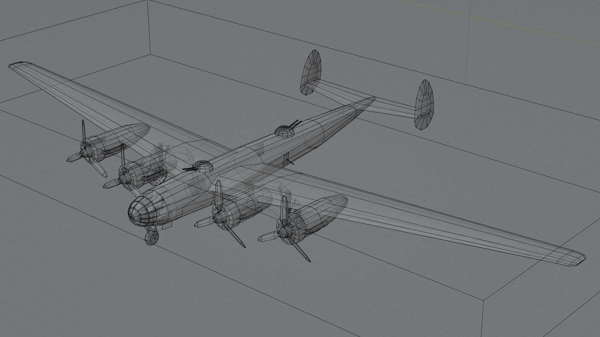 Messerschmitt ME-264 Amerika Bomber WW2 bomber Low-poly 3D model_8