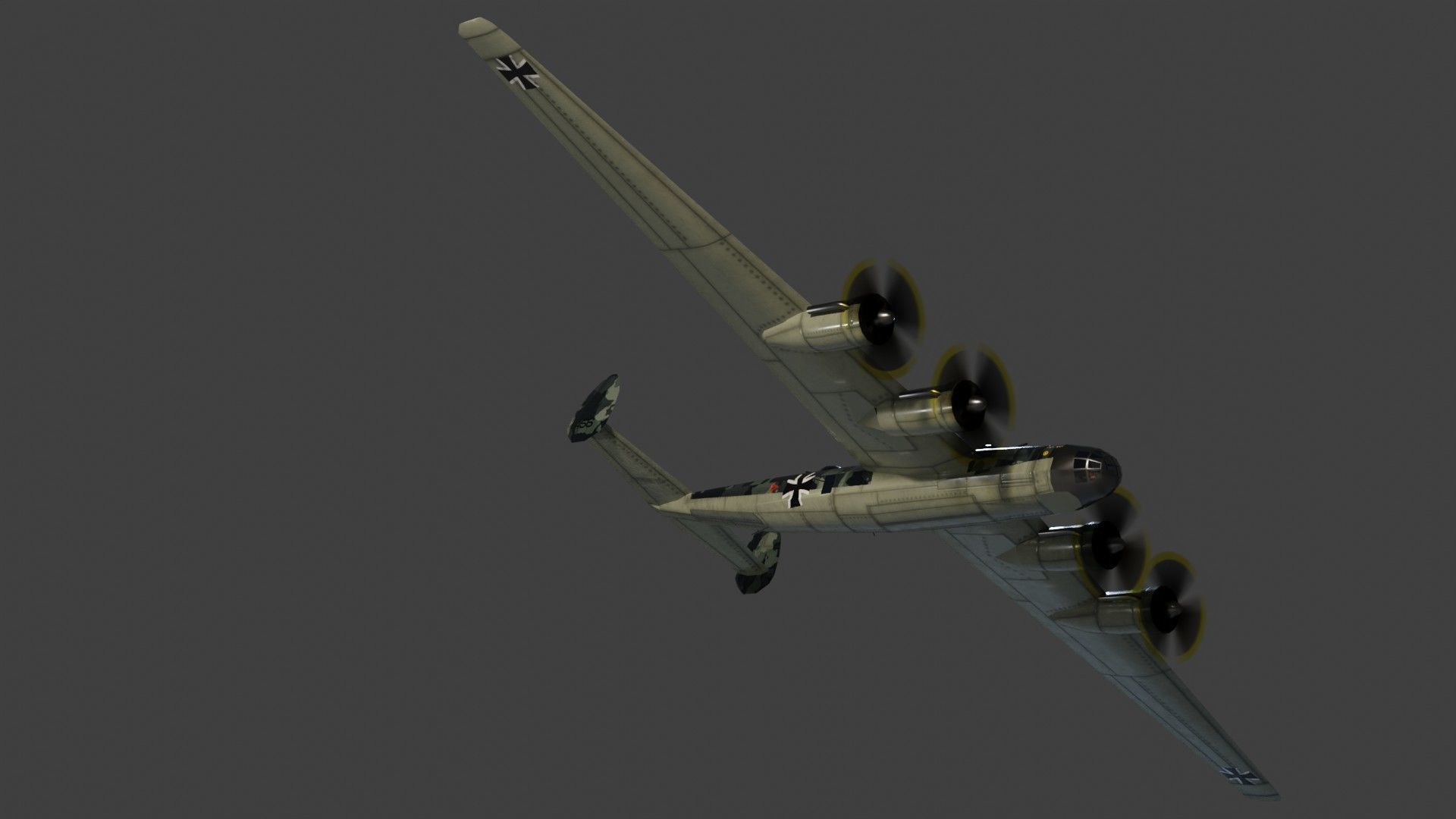 Messerschmitt ME-264 Amerika Bomber WW2 bomber Low-poly 3D model_10