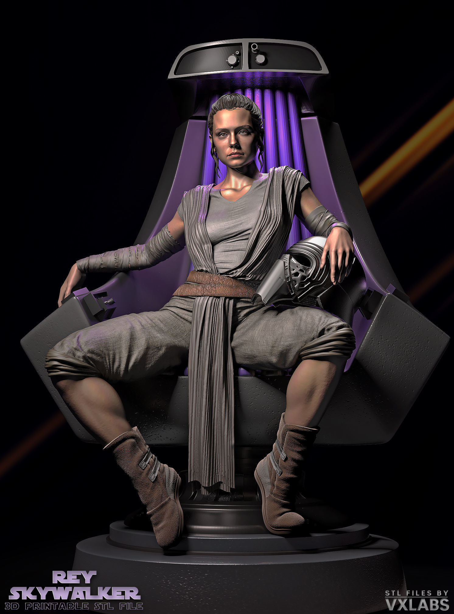 Rey Skywalker - 3 Versions Including Adult 3D print model_3