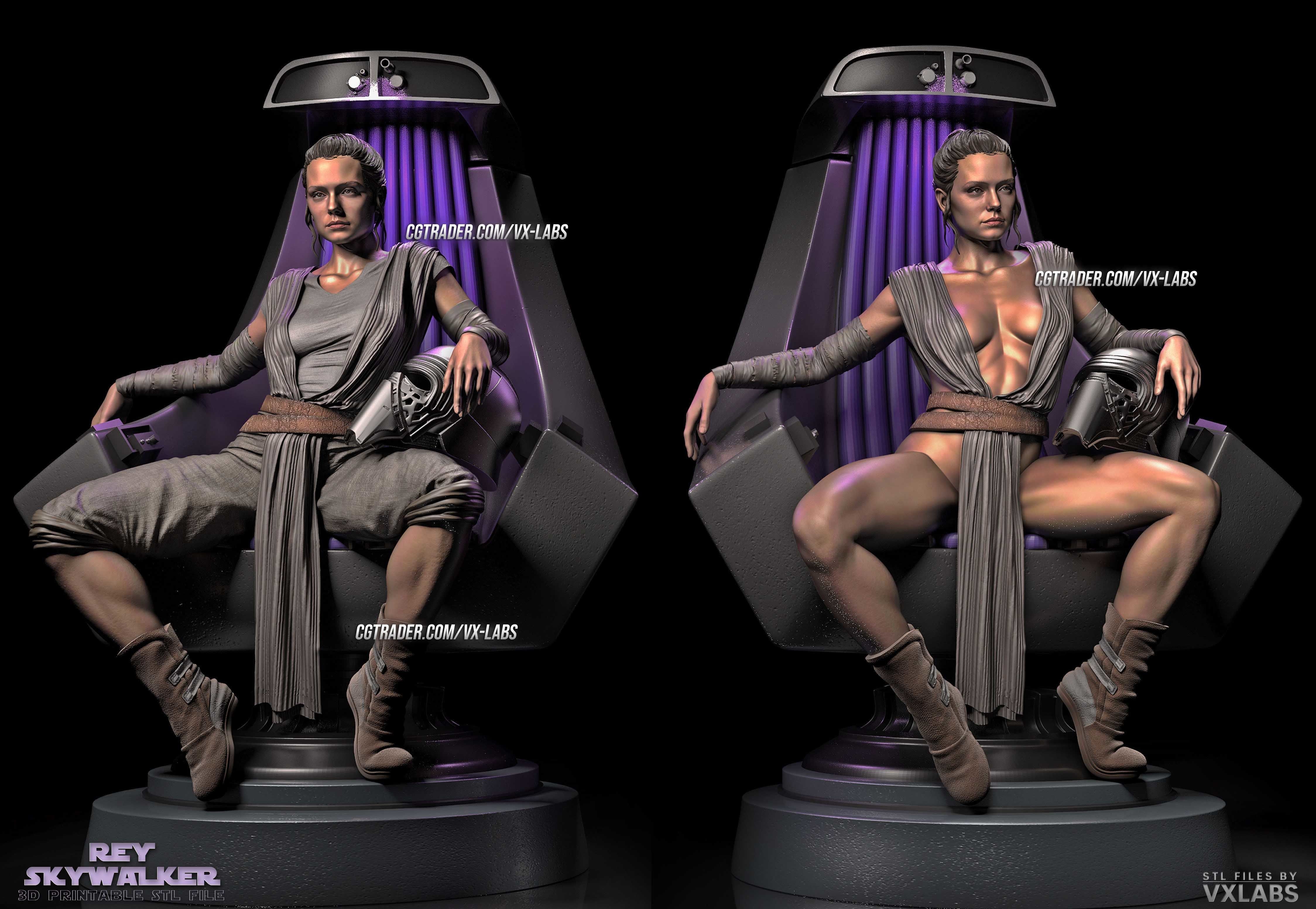 Rey Skywalker - 3 Versions Including Adult 3D print model_2